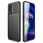 For OPPO K9s Carbon Fiber Texture Shockproof TPU Phone Case(Black) - 1