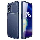 For OPPO K9s Carbon Fiber Texture Shockproof TPU Phone Case(Blue) - 1