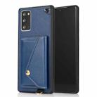 For Samsung Galaxy Note20 Crossbody Wallet Card Bag Phone Case(Blue) - 1