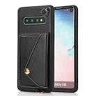 For Samsung Galaxy S10 Crossbody Wallet Card Bag Phone Case(Black) - 1