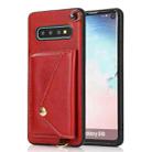 For Samsung Galaxy S10 Crossbody Wallet Card Bag Phone Case(Red) - 1