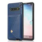 For Samsung Galaxy S10 Crossbody Wallet Card Bag Phone Case(Blue) - 1