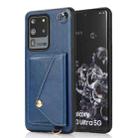 For Samsung Galaxy S20 Crossbody Wallet Card Bag Phone Case(Blue) - 1