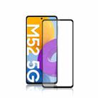 For Samsung Galaxy M52 5G mocolo 0.33mm 9H 2.5D Full Glue Silk Print Tempered Glass Film(Black) - 1