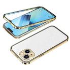 Buckle Installation Double-sided Protective Phone Case For iPhone 13(Gold) - 1