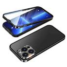 For iPhone 13 Pro Buckle Installation Double-sided Protective Phone Case (Black) - 1