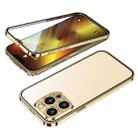 For iPhone 13 Pro Buckle Installation Double-sided Protective Phone Case (Gold) - 1
