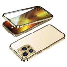 For iPhone 13 Pro Max Buckle Installation Double-sided Protective Phone Case (Gold) - 1