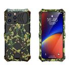 Sports Car Metal + Silicone Anti-fall Shockproof Anti-scratch Phone Case For iPhone 13 Pro(Camouflage) - 1