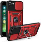 For iPhone SE 2022 / SE 2020 / 8 / 7 Sliding Camera Cover Design TPU+PC Phone Protective Case(Red) - 1