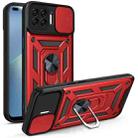 For OPPO A93 5G / A74 5G / A54 5G Sliding Camera Cover Design TPU+PC Phone Protective Case(Red) - 1