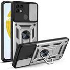 For OPPO Realme C21/C20/C11 2021 Sliding Camera Cover Design TPU+PC Phone Protective Case(Silver) - 1