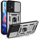 For Xiaomi Redmi Note 11 6.5 inch Sliding Camera Cover Design TPU+PC Phone Protective Case(Silver) - 1