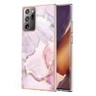 For Samsung Galaxy Note20 Ultra Electroplating Marble IMD TPU Phone Case(Rose Gold 005) - 1