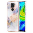 For Xiaomi Redmi Note 9 / 10X 4G Electroplating IMD TPU Phone Case(White Marble) - 1