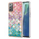 For Samsung Galaxy Note20 Electroplating IMD TPU Phone Case(Colorful Scales) - 1