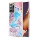 For Samsung Galaxy Note20 Ultra Electroplating IMD TPU Phone Case(Blue Marble) - 1