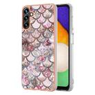 For Samsung Galaxy A13 5G Electroplating IMD TPU Phone Case(Pink Scales) - 1