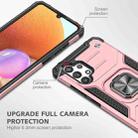 For Samsung Galaxy A32 Magnetic Armor Shockproof TPU + PC Phone Case with Metal Ring Holder(Rose Gold) - 3