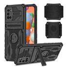 For Samsung Galaxy A02s Kickstand Detachable Armband Phone Case(Black) - 1