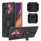 For Samsung Galaxy Note20 Ultra Kickstand Detachable Armband Phone Case(Pink) - 1