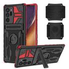 For Samsung Galaxy Note20 Ultra Kickstand Detachable Armband Phone Case(Red) - 1