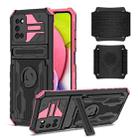 For Samsung Galaxy A03s 164mm Kickstand Detachable Armband Phone Case(Pink) - 1