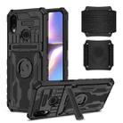 For Samsung Galaxy A10s Kickstand Detachable Armband Phone Case(Black) - 1