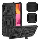 For Samsung Galaxy A20s Kickstand Detachable Armband Phone Case(Black) - 1