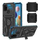 For Samsung Galaxy A21s Kickstand Detachable Armband Phone Case(Blue) - 1