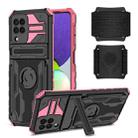For Samsung Galaxy A22 4G Kickstand Detachable Armband Phone Case(Pink) - 1
