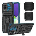 For Samsung Galaxy A22 4G Kickstand Detachable Armband Phone Case(Blue) - 1