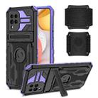 For Samsung Galaxy A42 5G Kickstand Detachable Armband Phone Case(Purple) - 1
