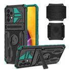 For Samsung Galaxy A72 5G Kickstand Detachable Armband Phone Case(Deep Green) - 1