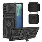 For Samsung Galaxy Note20 Kickstand Detachable Armband Phone Case(Black) - 1