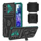 For Samsung Galaxy S20 FE Kickstand Detachable Armband Phone Case(Deep Green) - 1