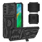 For Samsung Galaxy S21 5G Kickstand Detachable Armband Phone Case(Black) - 1