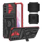 For Samsung Galaxy S21+ 5G Kickstand Detachable Armband Phone Case(Red) - 1