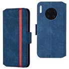 For Huawei Mate 30 Pro Retro Frosted Oil Side Horizontal Flip Case with Holder & Card Slots(Blue) - 1