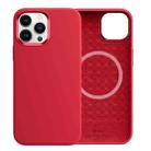 For iPhone 13 WiWU Magsafe Magnetic Silicone Phone Case(Red) - 1