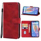 Leather Phone Case For UMIDIGI A11S(Red) - 1