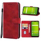 Leather Phone Case For Cricket Icon 3(Red) - 1