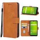Leather Phone Case For Cricket Icon 3(Brown) - 1