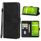 Leather Phone Case For Cricket Icon 3(Black) - 1