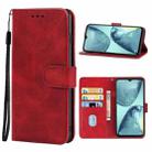 Leather Phone Case For Infinix Hot 11 X662(Red) - 1