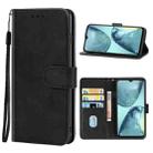 Leather Phone Case For Infinix Hot 11 X662(Black) - 1