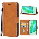 Leather Phone Case For OnePlus 10 Pro 5G(Brown) - 1