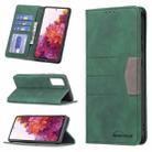 For Samsung Galaxy S20 FE Magnetic Splicing Leather Phone Case(Green) - 1