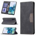 For Samsung Galaxy S20+ Magnetic Splicing Leather Phone Case(Black) - 1