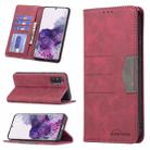 For Samsung Galaxy S20 Magnetic Splicing Leather Phone Case(Red) - 1
